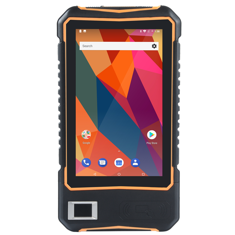 7.0 inch Android rugged tablet with option 1D/2D Barcode scanner,Fingerprint reader built in UHF RFID NFC reader LF RFID BT77