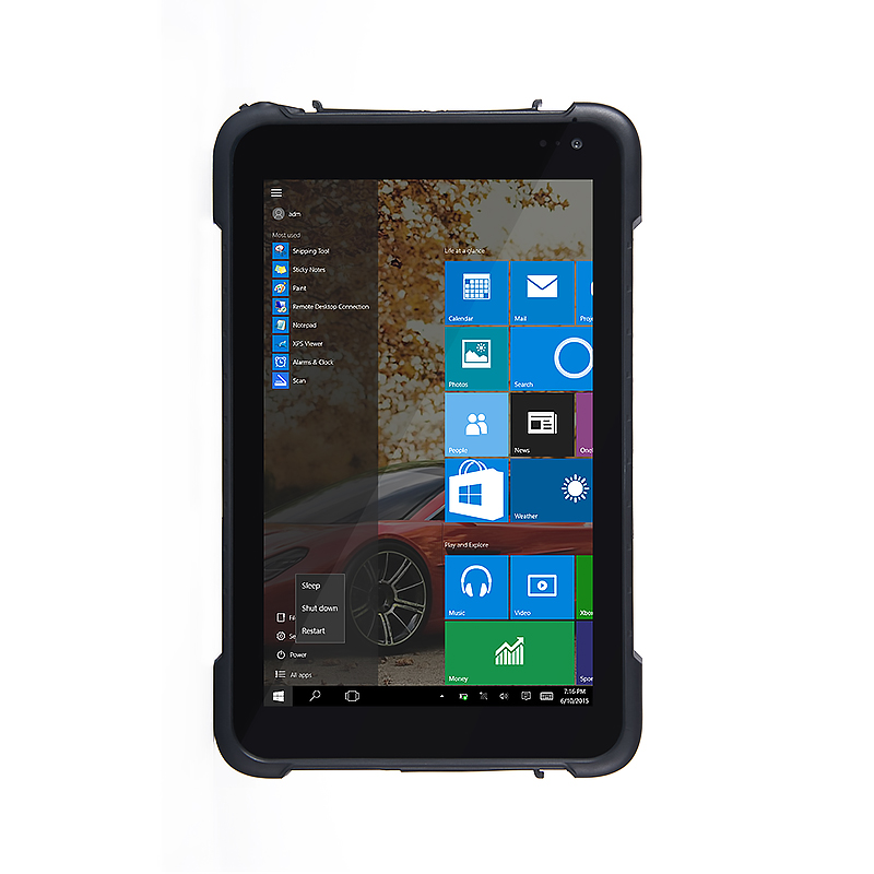8.0 inch IP67 Windows 10 rugged tablet with 1D/2D Barcode scanner,NFC reader BT686